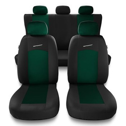Coprisedili compatibili con Seat Ibiza I, II, III, IV, V (1984-2019) - fodere sedili universali - set coprisedili auto - S-GR