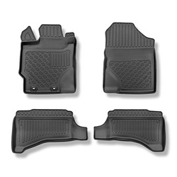 Tappetini Auto in TPE compatibili con Toyota Yaris III Hatchback (09.2011-08.2020) - versione ibrida - tappeti auto neri