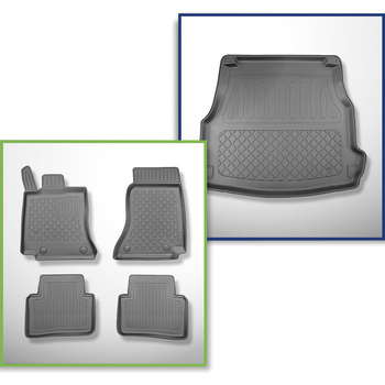 Completo di tappetini e tappetino per bagagliaio TPE per: Mercedes-Benz Classe C