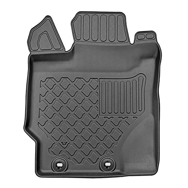 Completo di tappetini e tappetino per bagagliaio TPE per: Toyota Yaris III 09.2011-08.2020 (Hatchback) - bagagliaio inferiore, con trazione ibrida