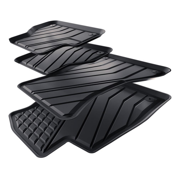 Tappetini Auto in TPE compatibili con Audi A4 B9 Avant, Sedan (2015-2024) - tappeti auto neri