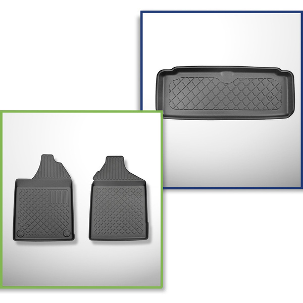 Completo di tappetini e tappetino per bagagliaio TPE per: Aixam Crossline 10.2016-.... (Crossover) - solo anteriori