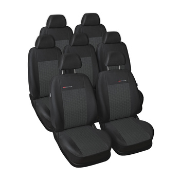 Coprisedili su misura compatibili con Opel Zafira B Monovolume (2005-2011) per tre file di sedili - fodere sedili - set coprisedili auto - E1