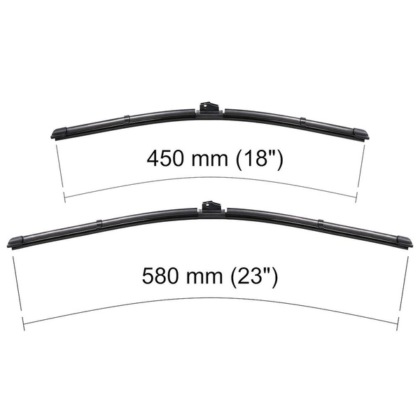 Spazzole tergicristallo anteriori compatibili con Alfa Romeo 159 Berlina, Sportwagon (06.2005-12.2011) - tergicristalli auto - lame tergilunotto - spazzole piatte