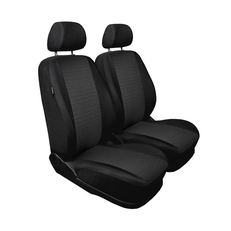 Coprisedili su misura compatibili con Citroen Berlingo II Van (2008-2018) solo sedili anteriori - fodere sedili - set coprisedili auto - nero