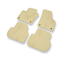 Premium tappetini auto in velluto compatibili con Volkswagen Jetta VI (2011-2018) - tappeti auto beige