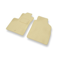 Premium tappetini auto in velluto compatibili con Fiat 500 (2007-2012) - tappeti auto beige