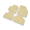 Premium tappetini auto in velluto compatibili con Suzuki Alto VI Hatchback (2009-2014) - tappeti auto beige