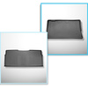 Completo di tappetini e tappetino per bagagliaio TPE per: Mercedes-Benz Classe V W447 06.2014-.... (Van) - versione lunga (interasse 3.200 mm, lunghezza auto 5.140 mm); dietro la 3a fila di sedili; senza divisioni nel bagagliaio; seconda fila