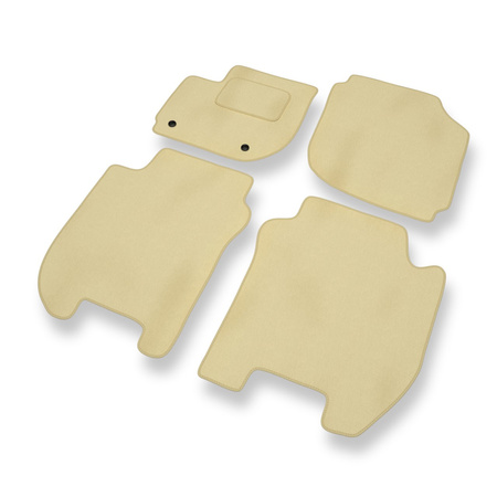 Premium tappetini auto in velluto compatibili con Honda Jazz IV (2015-2020) - tappeti auto beige