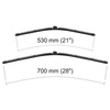 Spazzole tergicristallo anteriori compatibili con Mercedes-Benz Classe M W164 SUV (03.2005-08.2011) - tergicristalli auto - lame tergilunotto - spazzole piatte