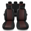 Coprisedili compatibili con Alfa Romeo 159 (2005-2011) - fodere sedili universali - set coprisedili auto - PF-RD