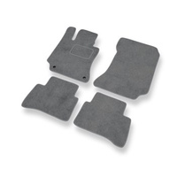 Premium tappetini auto in velluto compatibili con Mercedes-Benz Classe E W212 (2009-2016) - tappeti auto grigio