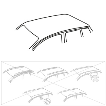 Barre portatutto in alluminio compatibili con Kia Carens mk II Monovolume (2002-2006) - senza punti di fissaggio di serie - portapacchi auto colore nero - portabagagli barre da tetto