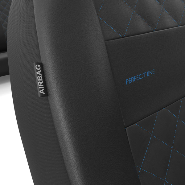 Coprisedili compatibili con Alfa Romeo Stelvio (2017-....) - fodere sedili universali - set coprisedili auto - PRF-BL