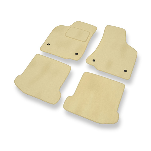 Premium tappetini auto in velluto compatibili con Volkswagen Polo III Classic, Hatchback, Variant (1994-2001) - tappeti auto beige