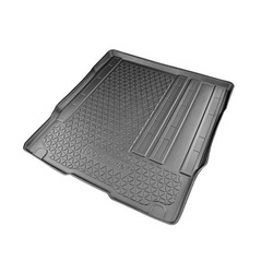 Vasca baule compatibile con Opel Vivaro C Van (03.2019-....) - versione passeggeri (station wagon/tour); dietro la 2a fila di sedili; sedili su guide; interasse corta - tappetino per bagagliaio - tappeto bagagliaio per auto