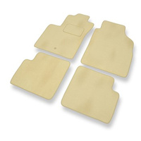 Premium tappetini auto in velluto compatibili con Fiat 500 (2007-2012) - tappeti auto beige