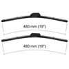 Spazzole tergicristallo anteriori compatibili con Volkswagen Polo III Classic, Hatchback, Variant (10.1994-09.2001) - tergicristalli auto - lame tergilunotto - spazzole piatte