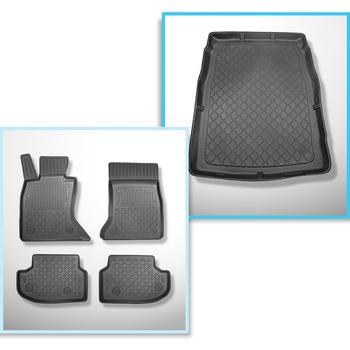 Completo di tappetini e tappetino per bagagliaio TPE per: BMW 5 F10 2013-01.2017