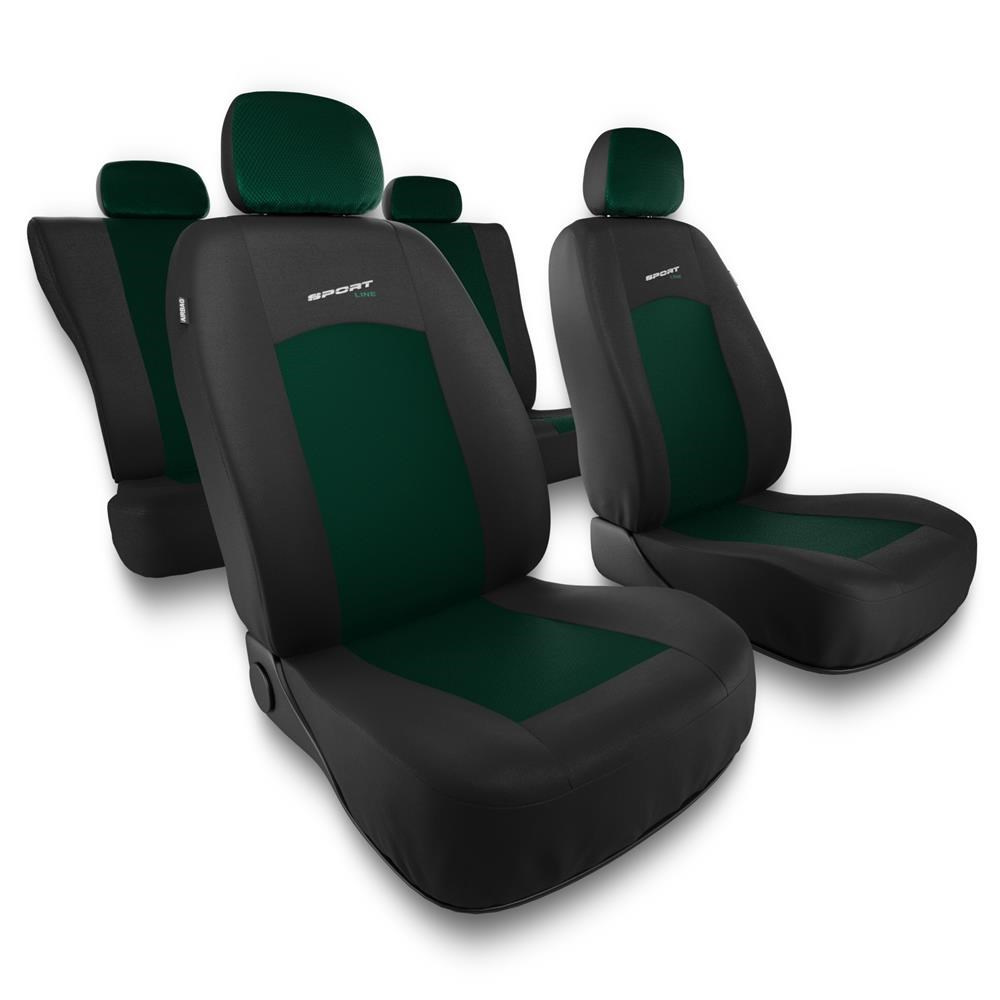 Coprisedili compatibili con Nissan Qashqai I, II (2007-2019) - fodere  sedili universali - set coprisedili auto - S-GR verde