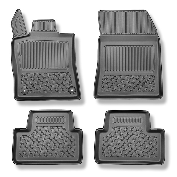 Tappetini Auto in TPE compatibili con DS 4 Hatchback (11.2021-....) - anche per E-Tense Plug-in Hybrid; non per la versione elettrica - tappeti auto neri