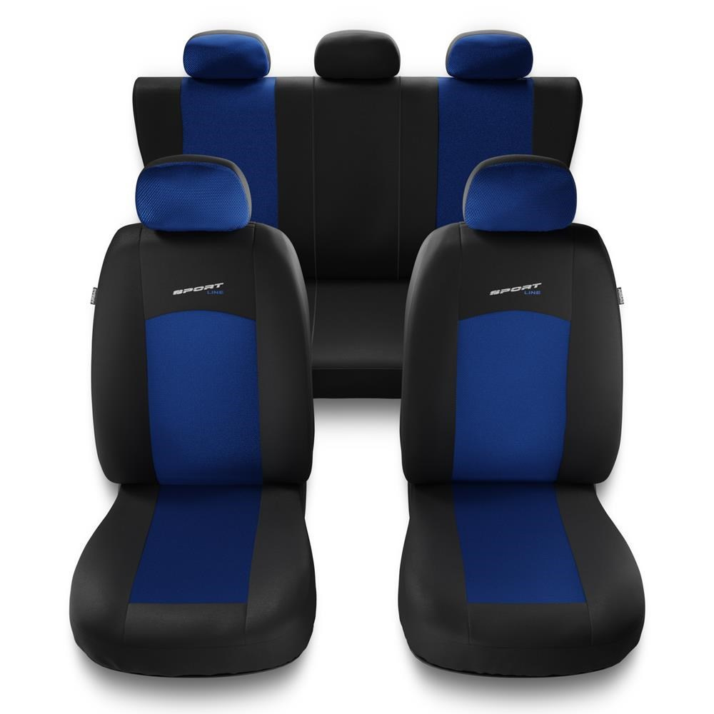 Coprisedili compatibili con Ford Fiesta MK5, MK6, MK7, MK8 (1999-2019) -  fodere sedili universali - set coprisedili auto - S-BL blu