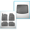 Completo di tappetini e tappetino per bagagliaio TPE per: Kia XCeed 09.2019-.... (Crossover) - bagagliaio superiore (pavimento doppio del bagagliaio nella posizione superiore); con e senza altoparlante (subwoofer); non per la versione ibrida