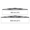 Spazzole tergicristallo anteriori compatibili con Volkswagen Golf III, IV Hatchback, Cabriolet, Variant (11.1991-05.2002) - tergicristalli auto - lame tergilunotto - spazzole standard