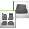 Completo di tappetini e tappetino per bagagliaio TPE per: BMW 5 G31 05.2017-09.2023 (Touring) - X-drive; a due ruote motrici; anche per i modelli con le guide del bagagliaio; no per Plug-in Hybrid