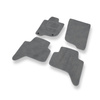 Premium tappetini auto in velluto compatibili con Mitsubishi L200 IV (2006-2015) - tappeti auto grigio