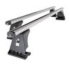 Barre portatutto in alluminio compatibili con Fiat Panda III Hatchback (2012-....) - con punti di fissaggio di serie - portapacchi auto colore argento - portabagagli barre da tetto