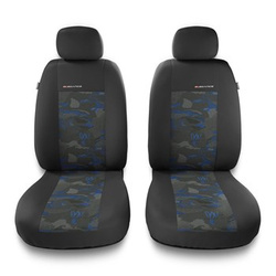 Coprisedili anteriori compatibili con Opel Zafira A, B, C (1999-2019) - fodere sedili universali - set coprisedili auto - 2UNE-BL