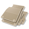 Tappetini auto in gomma compatibili con Audi A7 4G Sportback (2010-2018) - tappeti gomma  - beige - 4 pz.