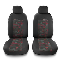 Coprisedili anteriori compatibili con Renault Megane I, II, III, IV (1995-2019) - fodere sedili universali - set coprisedili auto - 2UNE-RD