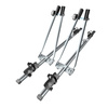 2x Portabici da tetto, Portabiciclette con barra in alluminio e chiusura a chiave - 2xM-08