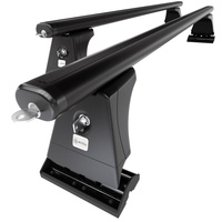 Barre portatutto in alluminio compatibili con BMW 1 E81 Hatchback (2007-2011) - con punti di fissaggio di serie - portapacchi auto colore nero - portabagagli barre da tetto