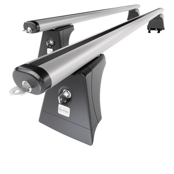 Barre portatutto in alluminio compatibili con Opel Astra J mk IV Berlina (2011-2020) - con punti di fissaggio di serie - portapacchi auto colore argento - portabagagli barre da tetto