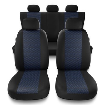 Coprisedili compatibili con BMW X1 I, II (2009-2022) - fodere sedili universali - set coprisedili auto - PF-BL