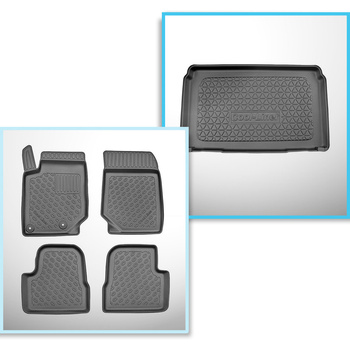 Completo di tappetini e tappetino per bagagliaio TPE per: Opel Corsa F 06.2019-.
