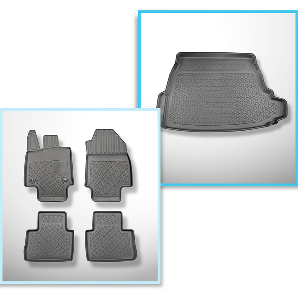 Completo di tappetini e tappetino per bagagliaio TPE per: Suzuki Across 07.2020-.... (SUV)