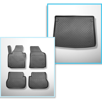 Completo di tappetini e tappetino per bagagliaio TPE per: Volkswagen Caddy Start