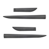 Protezioni nere laterali per auto Mitsubishi Outlander II SUV (2006-2013) - (lunghezza protezioni: 935mm; 620mm)