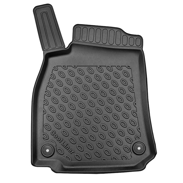 Completo di tappetini e tappetino per bagagliaio TPE per: Audi A6 C8 4H 09.2018-.... (Avant) - anche per i modelli con le guide del bagagliaio; anche per versione Quattro; non per versione TFSI e plug-in ibrida