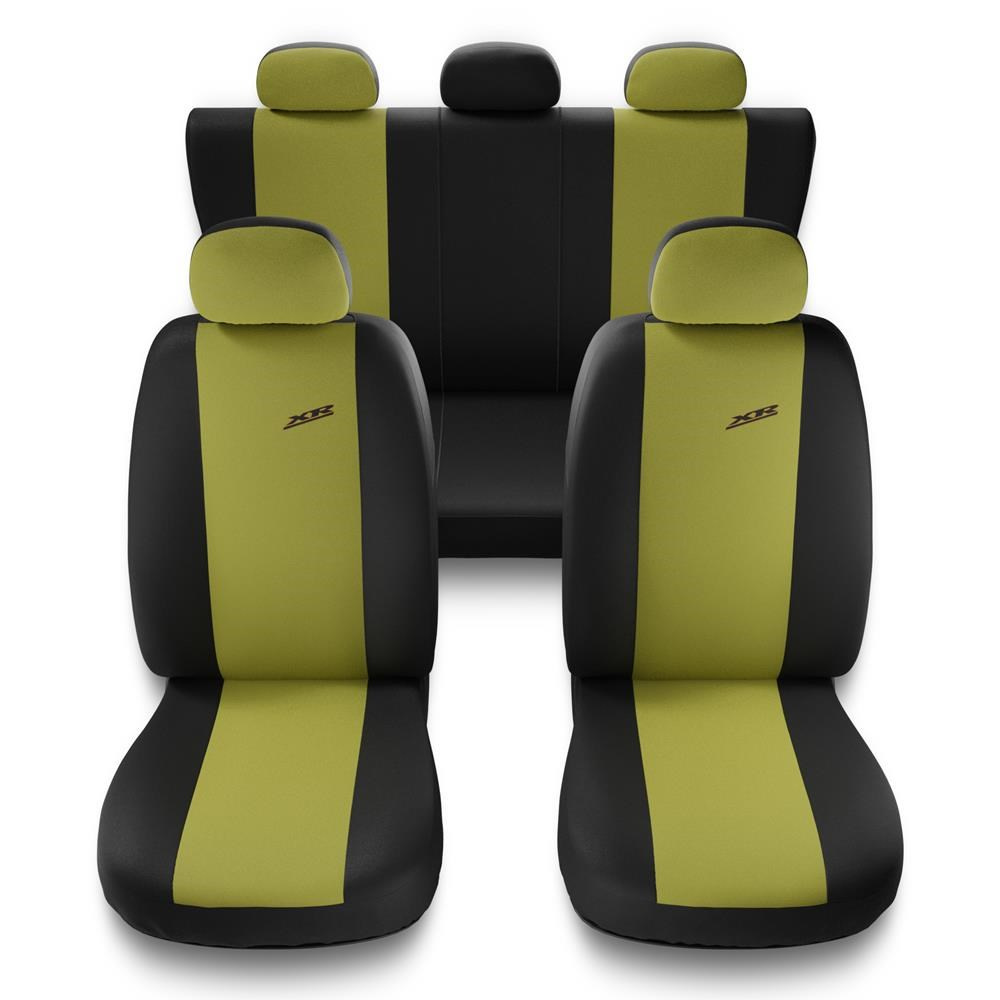 Coprisedili compatibili con Ford Fiesta MK5, MK6, MK7, MK8 (1999-2019) -  fodere sedili universali - set coprisedili auto - X.R-Y giallo