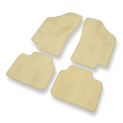 Premium tappetini auto in velluto compatibili con Fiat Tipo I Hatchback (1988-1995) - tappeti auto beige
