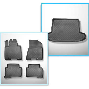 Completo di tappetini e tappetino per bagagliaio TPE per: Hyundai Tucson II 07.2