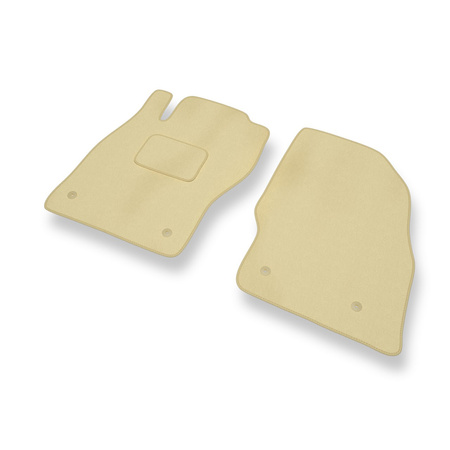 Premium tappetini auto in velluto compatibili con Opel Corsa E (2014-2019) - tappeti auto beige