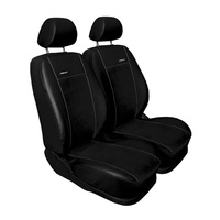 Coprisedili su misura compatibili con Peugeot Partner II Van (2008-2019) solo sedili anteriori - fodere sedili - set coprisedili auto - nero