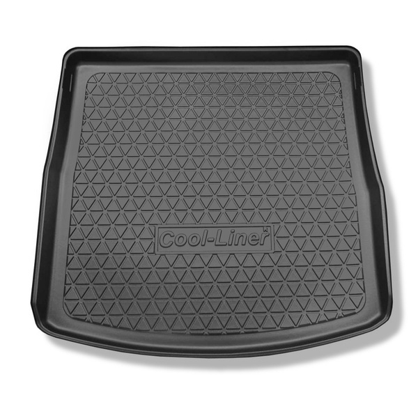 Vasca baule compatibile con Seat Leon III 5F Sportstourer (01.2014-03.2020) - tappetino per bagagliaio - tappeto bagagliaio per auto